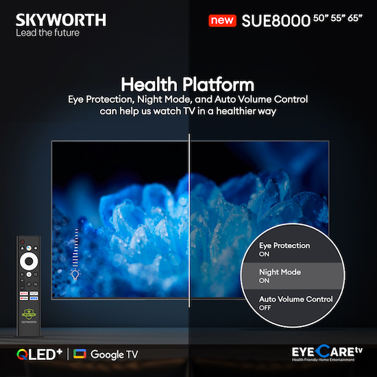 This Google TV has an antibacterial remote and other builtin health